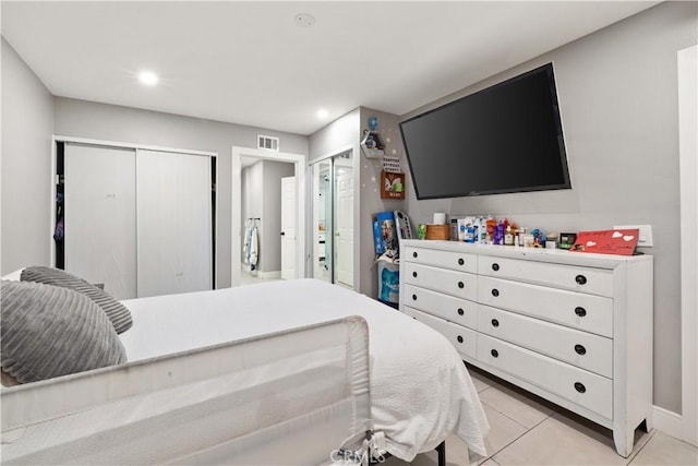 view of tiled bedroom