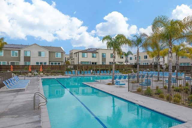 view of pool with a patio