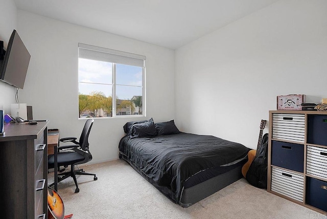 bedroom featuring carpet