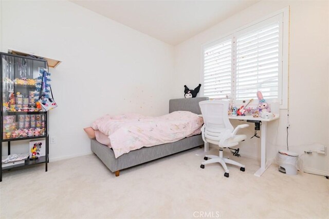 bedroom with carpet