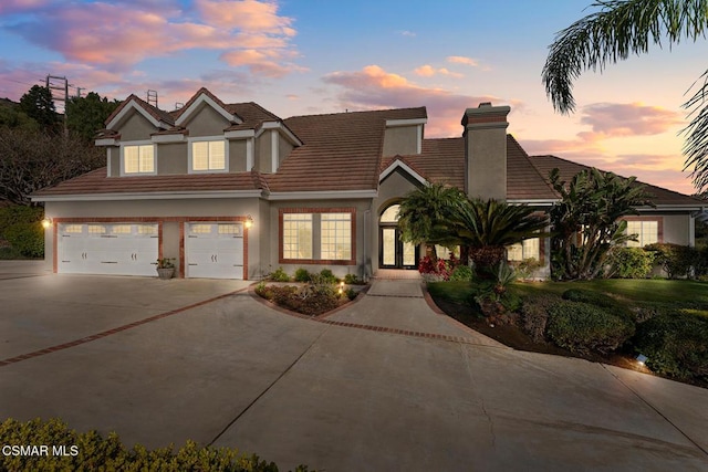 view of front of house featuring a garage