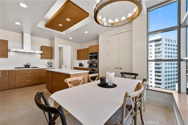 dining area with plenty of natural light