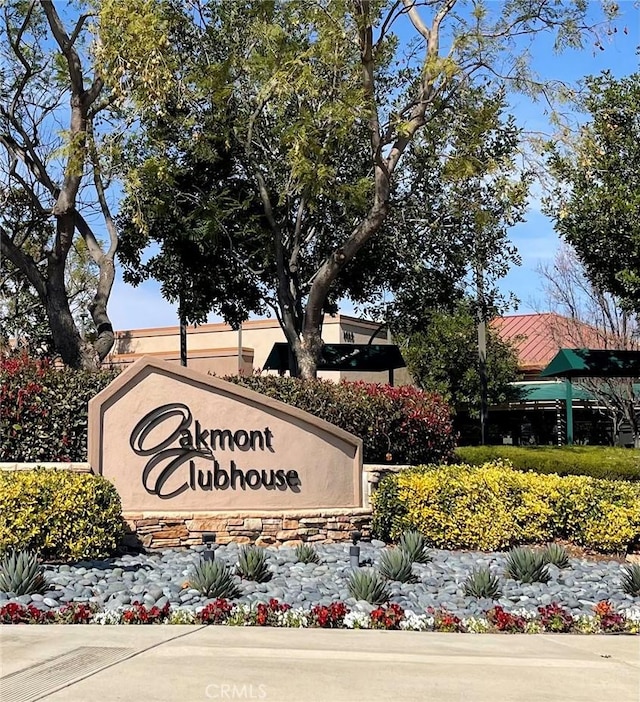 view of community sign