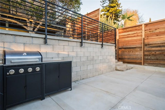 view of patio / terrace featuring grilling area