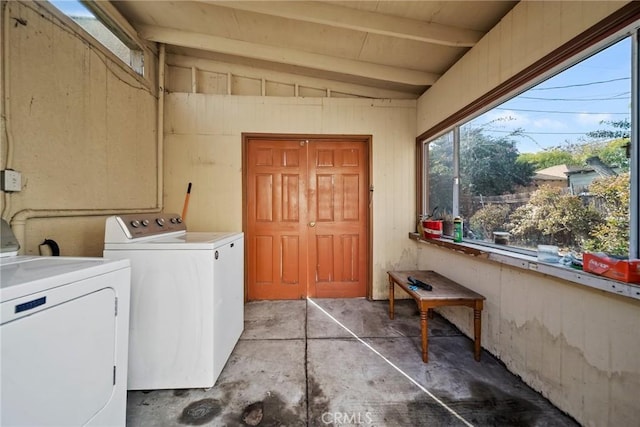 laundry room featuring washer and dryer