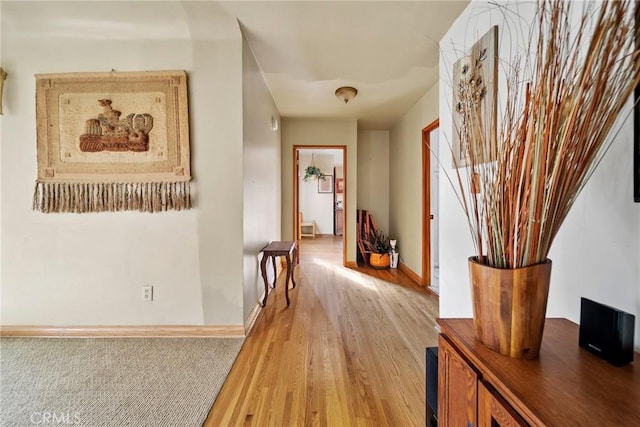 hall featuring hardwood / wood-style flooring