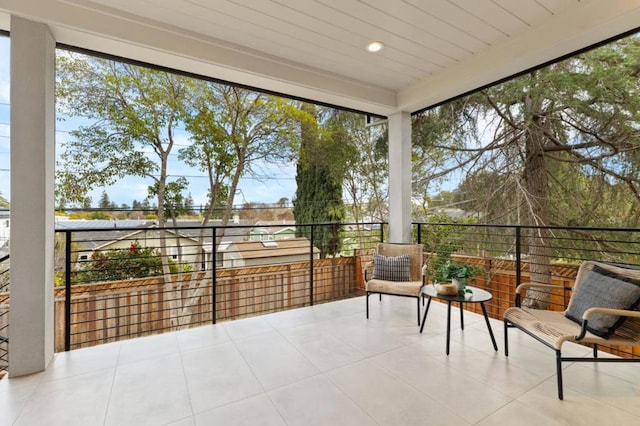 view of sunroom