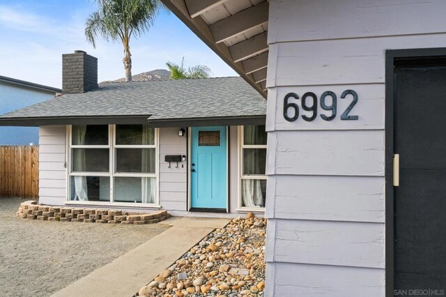 view of doorway to property