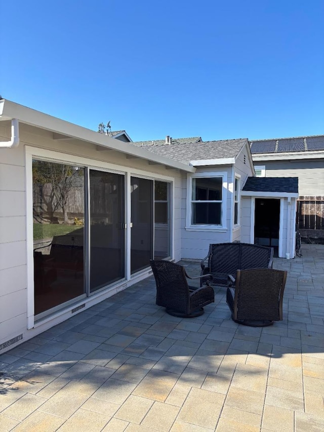 view of patio / terrace featuring an outdoor living space