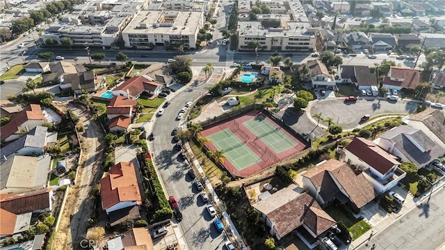 bird's eye view with a residential view