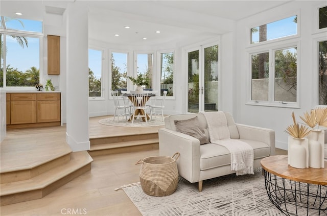 sunroom with plenty of natural light