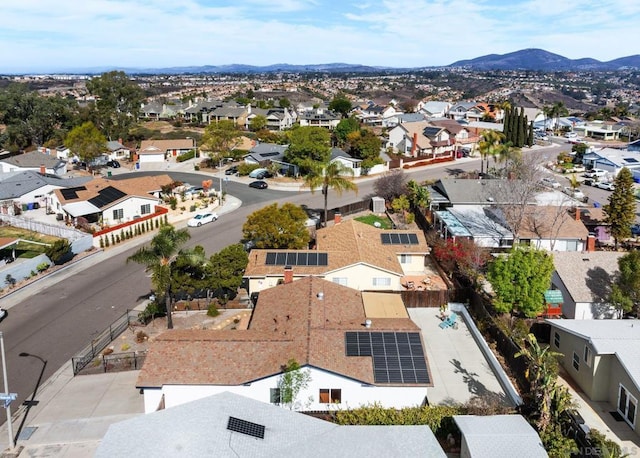 aerial view featuring a mountain view