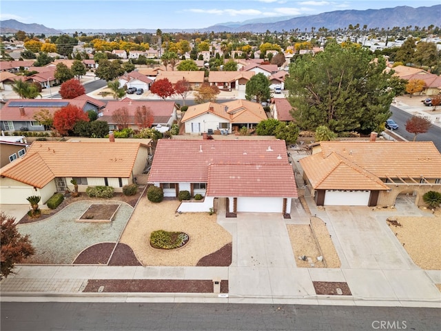 bird's eye view featuring a mountain view