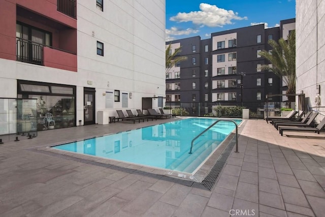 view of pool with a patio