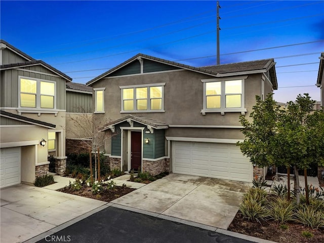 view of front of house featuring a garage