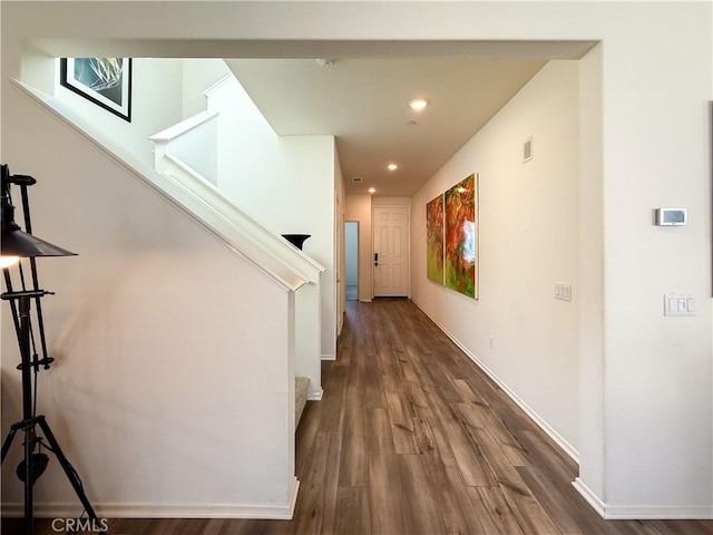 hall featuring hardwood / wood-style floors