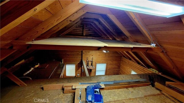 view of attic