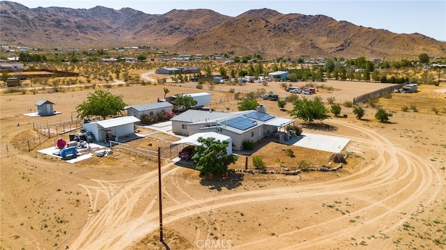 drone / aerial view with a mountain view