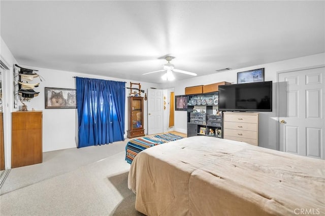 bedroom with ceiling fan