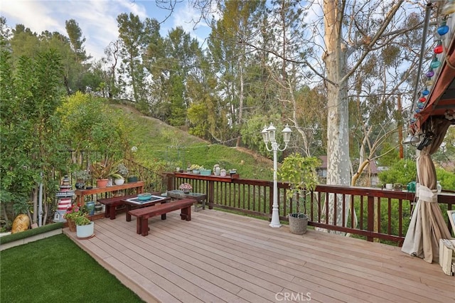 view of wooden deck