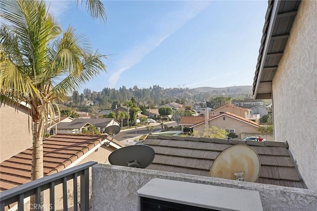 balcony with a residential view