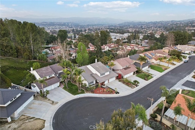 bird's eye view with a residential view