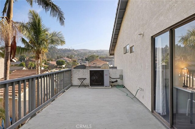 balcony with a mountain view