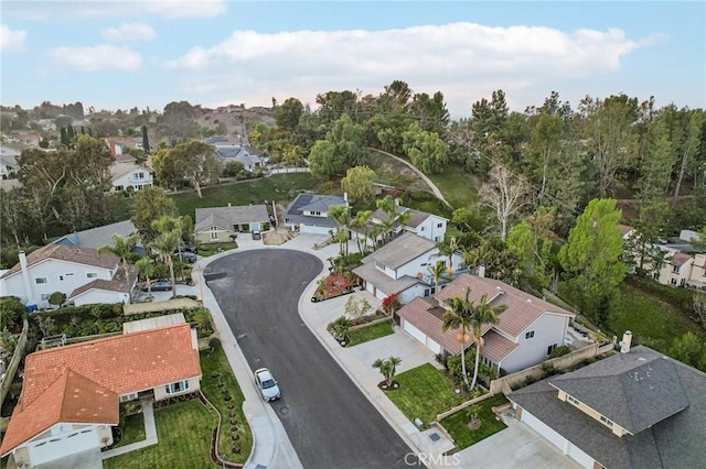 aerial view featuring a residential view