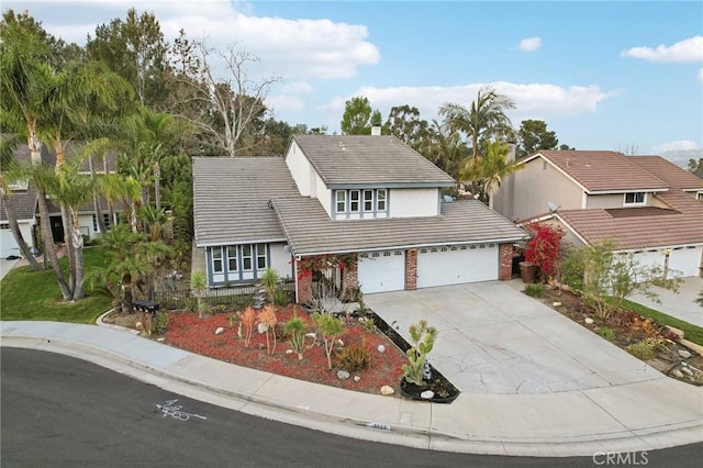 view of front of home featuring a garage