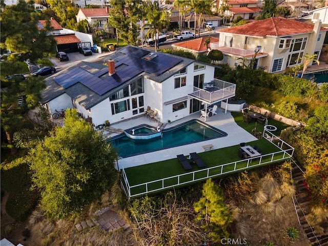 birds eye view of property featuring a residential view