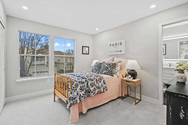 view of carpeted bedroom