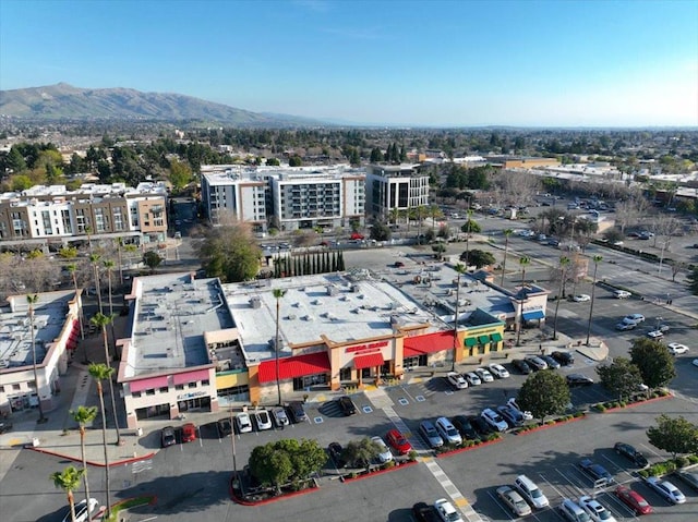 aerial view featuring a mountain view