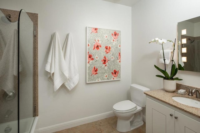 full bathroom featuring vanity, washtub / shower combination, and toilet