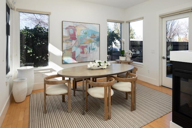 dining room featuring light wood-type flooring