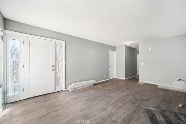 foyer featuring dark hardwood / wood-style flooring