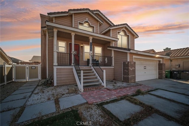 view of front of house with a porch