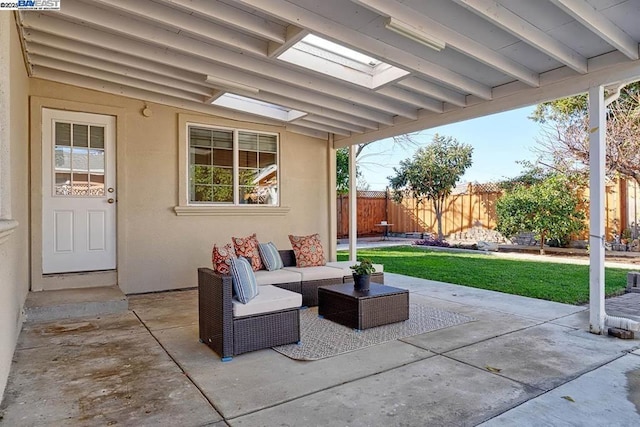 view of patio / terrace with an outdoor hangout area