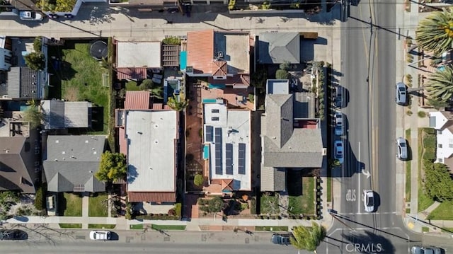 bird's eye view with a residential view