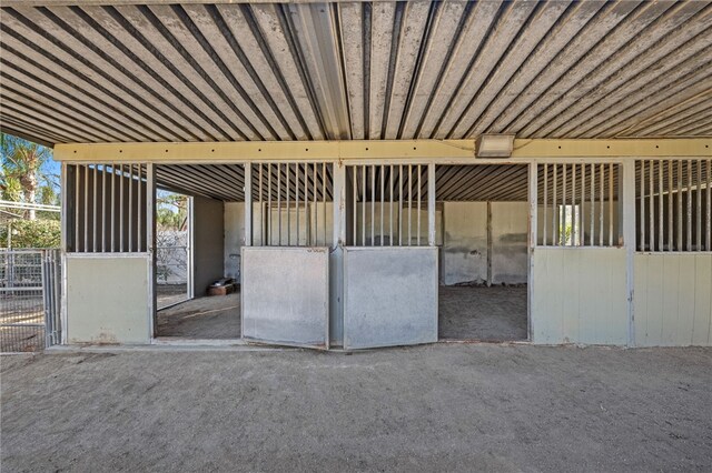 view of horse barn