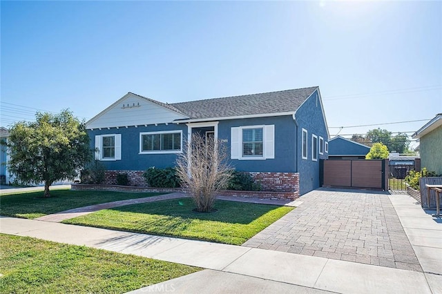 view of front of home with a front yard