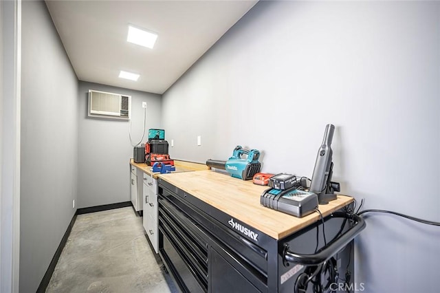 home office featuring a wall mounted AC