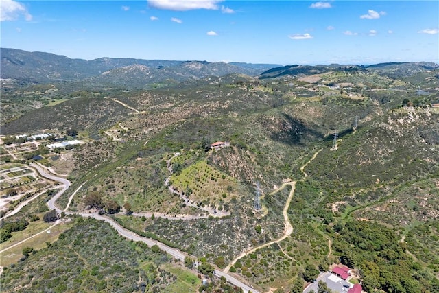 bird's eye view featuring a mountain view