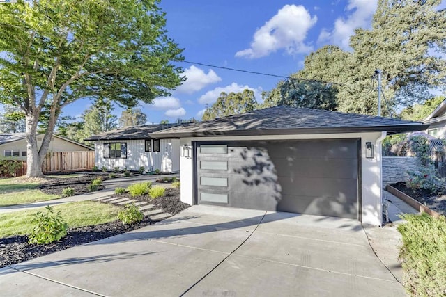 exterior space featuring a garage