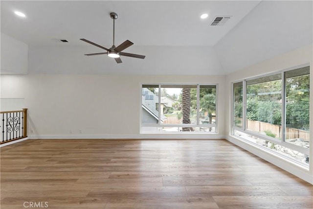 6054 N Woodson Ave, Fresno, CA 93711 - spare room with light wood finished floors, visible vents, and recessed lighting