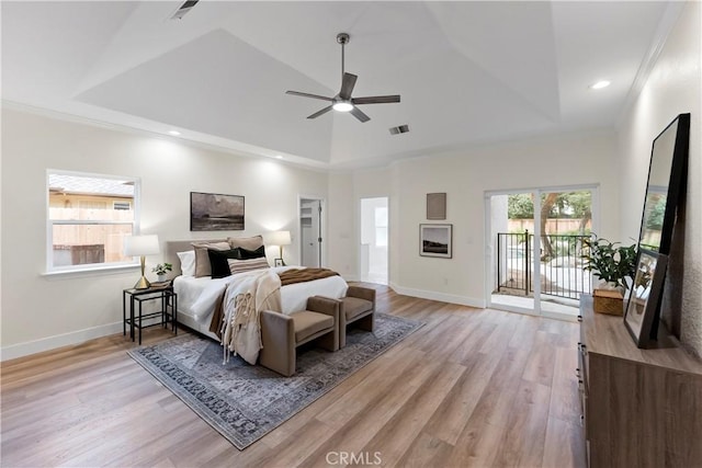 6054 N Woodson Ave, Fresno, CA 93711 - bedroom featuring visible vents, multiple windows, and light wood finished floors