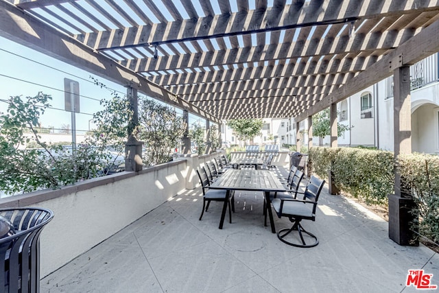 view of patio / terrace with a pergola