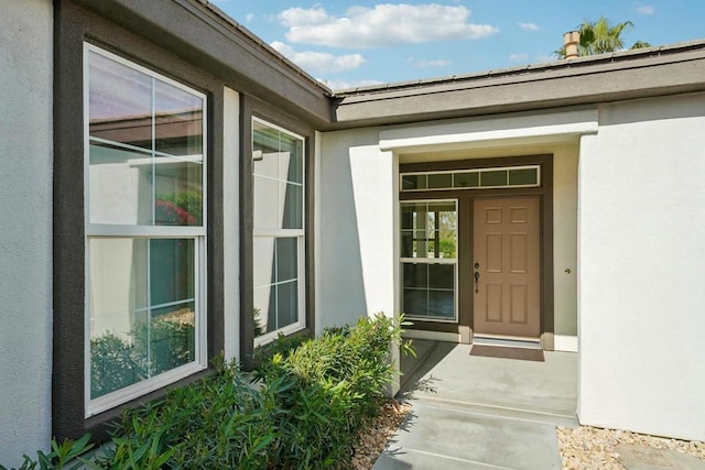 view of doorway to property