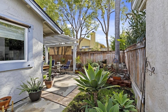 view of patio / terrace with a pergola