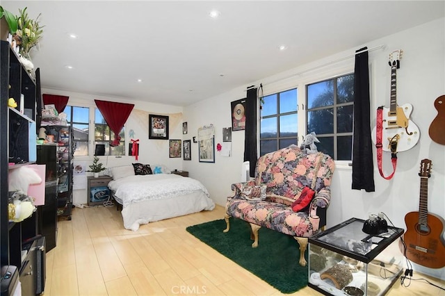 bedroom featuring hardwood / wood-style flooring