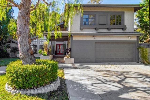 front facade featuring a garage